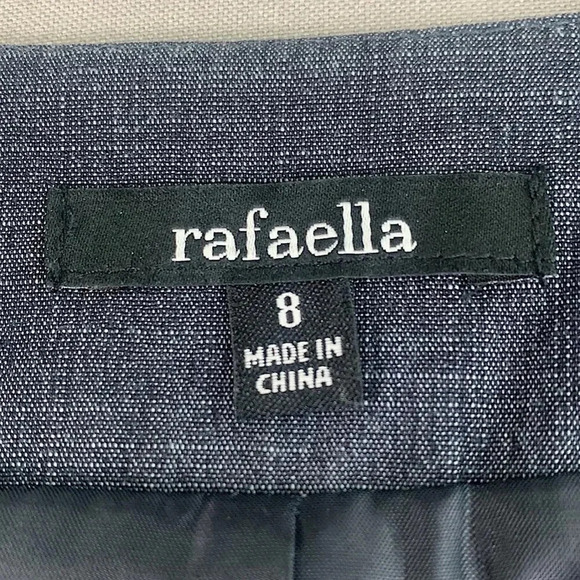 Rafaella Button Down 3/4 Sleeve Blazer Lightweight Jacket Size 8 Slate Blue - Picture 12 of 13